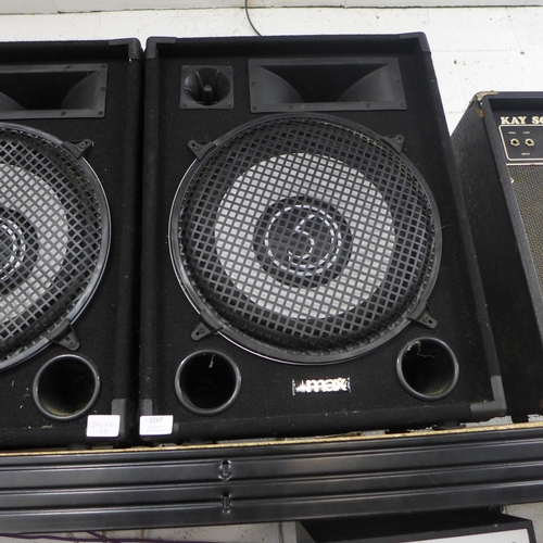 2167 - Two Max large speakers (model:- CS-X100)