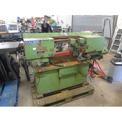 2215 - A Baur 3 phase industrial auto hack saw metal cutting saw