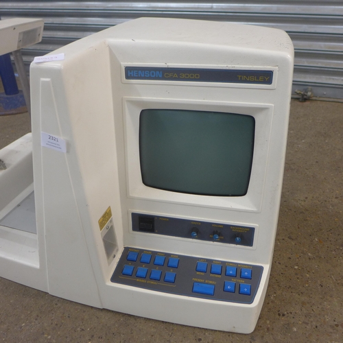 2321 - Henson Tinsley optical equipment (model:- CFA3000)