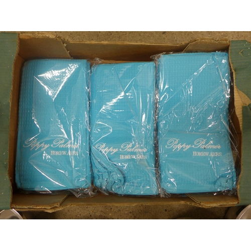 2346 - 20 T-towels and two sets of metal catering bowls