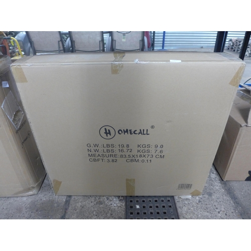 2369 - A Homecall metal and canvas sun lounger - unused - boxed