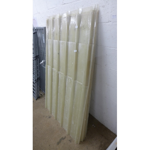 2377 - Fifteen assorted sheets of Filton roofing sheets