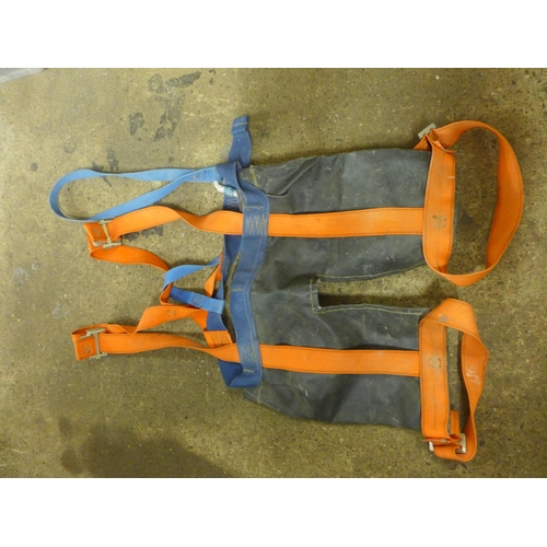 2401 - A bag of PPE safety harnesses with fittings