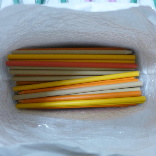 2403 - A box of approximately 36 pairs of scissors and a large bag of pencils