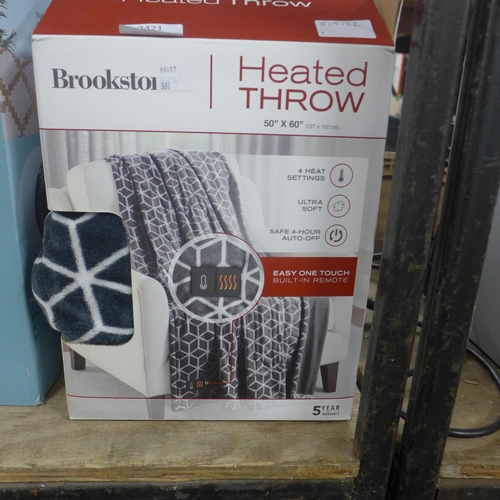 2421 - A Woozoo electric table fan and a Brookstone 50