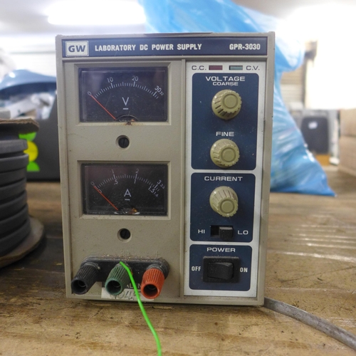 2444 - A GW laboratory DC power supply (model:- GPR-3030)