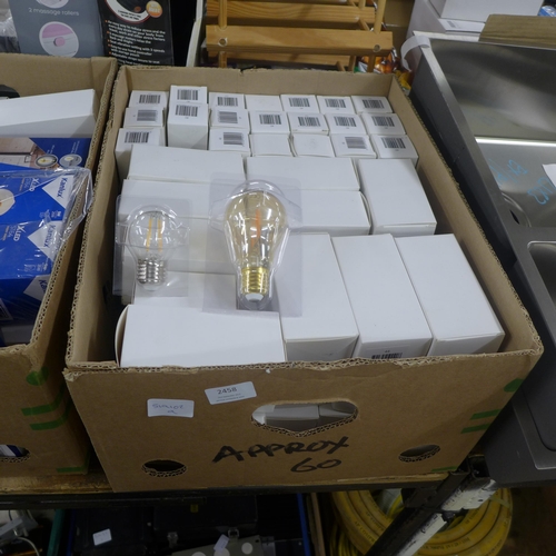 2458 - Approximately 60 Mixed screw in light bulbs