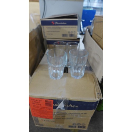 2417 - Assorted boxes of glassware, tumblers, gin glasses, highballs and more - boxed and unused