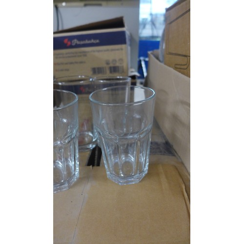 2417 - Assorted boxes of glassware, tumblers, gin glasses, highballs and more - boxed and unused