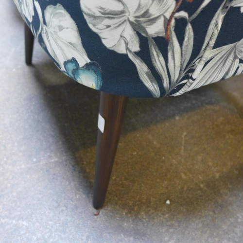 1326 - A Clarke And Clarke leaf and butterfly design upholstered side chair