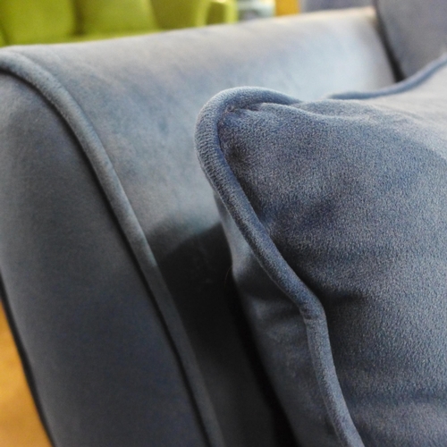 1348 - A Hoxton deep blue velvet upholstered two seater sofa £779