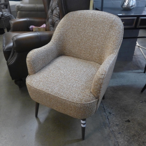 1456 - A copper fleck textured weave upholstered side chair