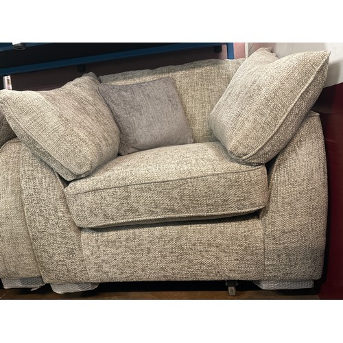 1307 - A mink textured weave upholstered love seat