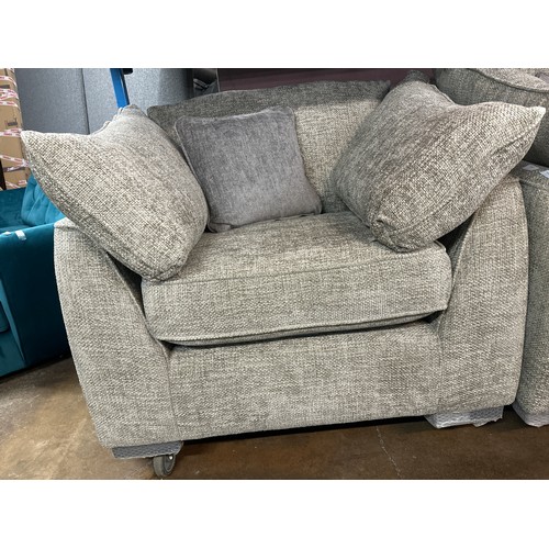 1308 - A mink textured weave upholstered love seat