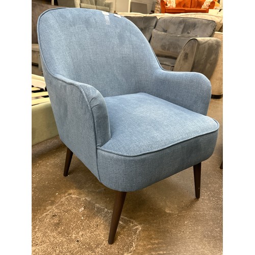 1337 - A light blue upholstered side chair