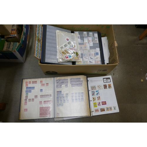 1080 - Stamps; a box of stamps, covers, etc., loose and in albums **PLEASE NOTE THIS LOT IS NOT ELIGIBLE FO... 