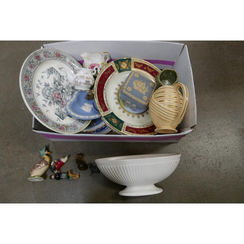 1082 - A collection of assorted china including Wedgwood Jasperware, Royal Albert and Wade **PLEASE NOTE TH... 