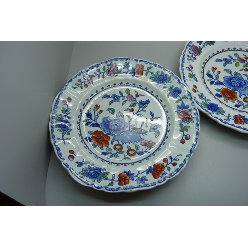 615 - A pair of Mason's Patent Ironstone China plates