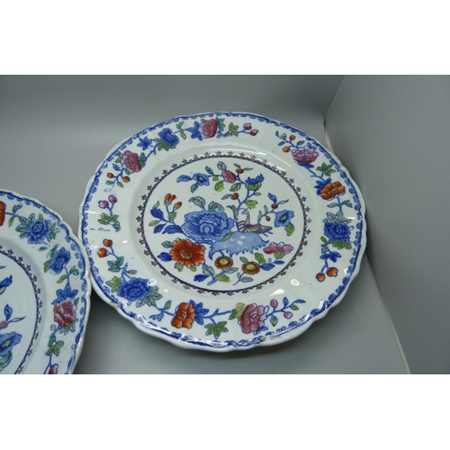 615 - A pair of Mason's Patent Ironstone China plates