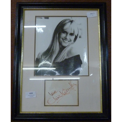 616 - An Olivia Newton-John autographed display