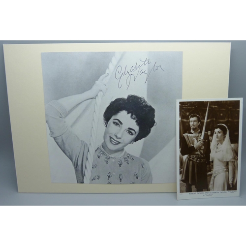 649 - An Elizabeth Taylor autographed image