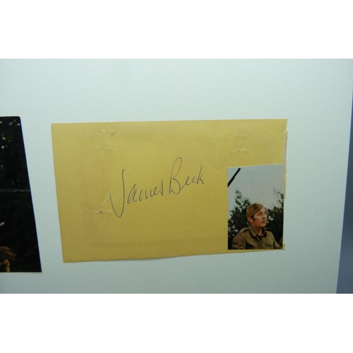 650 - Dads Army - A James Beck (Pte. Walker) autograph, and an Arnold Ridley (Pte. Godfrey) signed photogr... 