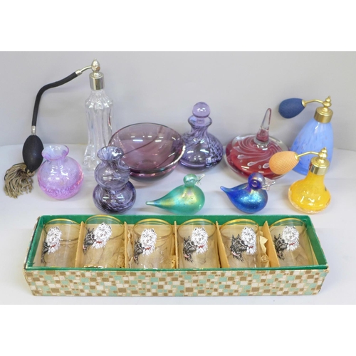 667 - Mixed glassware including Villeroy & Boch, Caithness perfume bottles, etc. **PLEASE NOTE THIS LOT IS... 