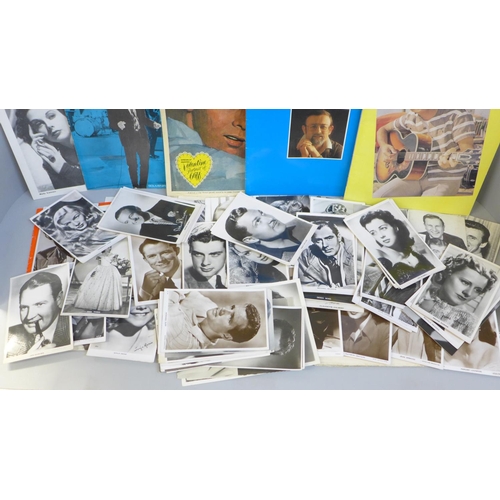 677 - 87 Film publicity postcards, some signed and early programmes and publicity material including Cliff... 