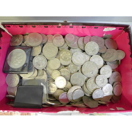 689 - Assorted coins and bank notes