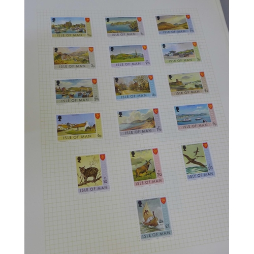 712 - Stamps, mixed mint Isle of Man (1973-1980) commemoratives to £1, mint Spain commemoratives (10pp), E... 