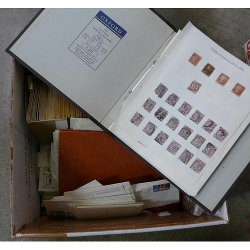 727 - Stamps; a large box of GB stamps, covers, etc.