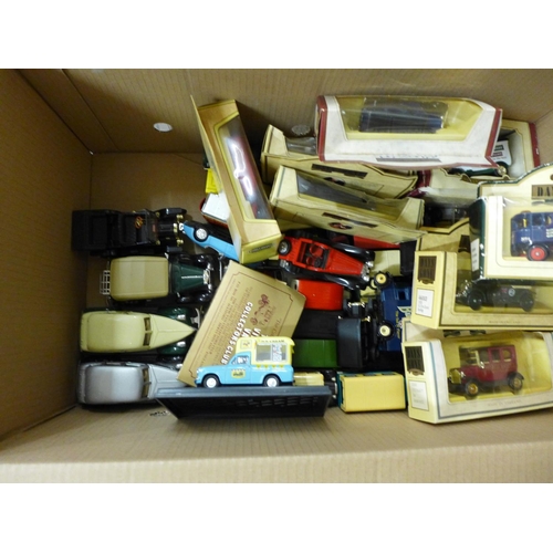 728 - A box of Days Gone die-cast model vehicles, nine boxed