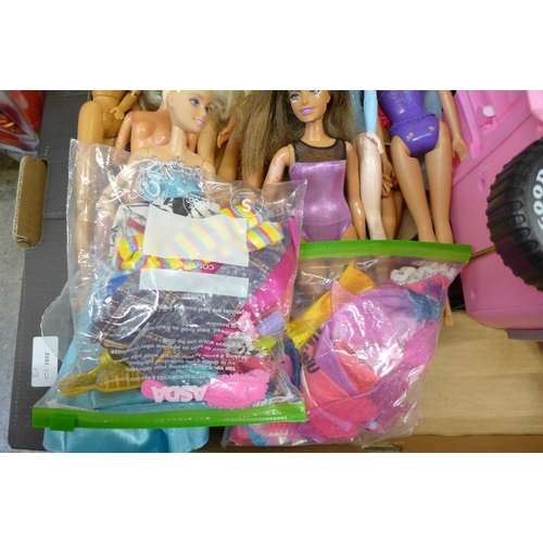 741 - Barbie and other dolls, some 1960's, clothes, etc.