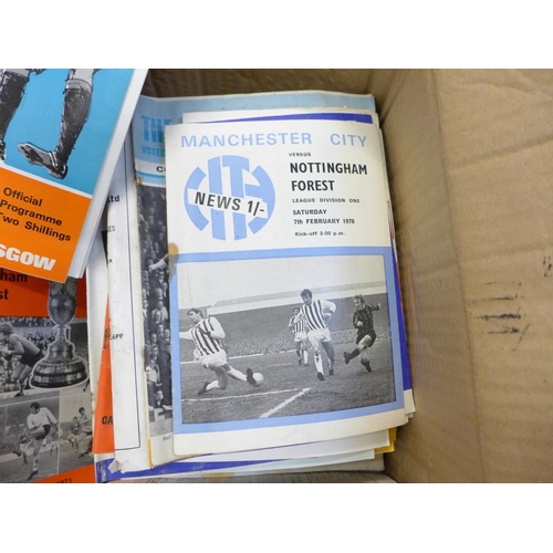 743 - A box of 1960s and 1970s sports programmes, mainly Nottingham Forest FC