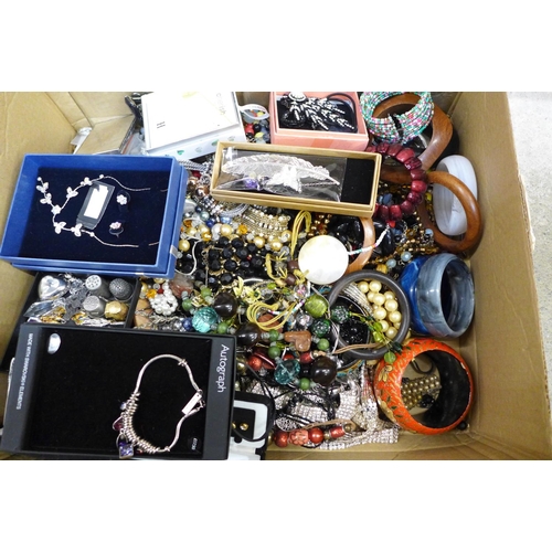 749 - A large box of costume jewellery