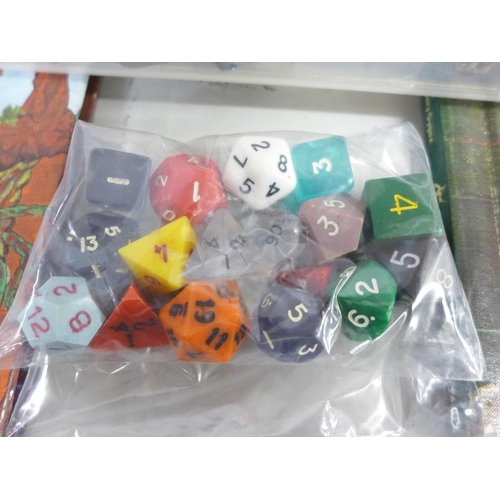 788 - A collection of metal Dungeons and Dragons figures, rules books and Dragon Masters guides