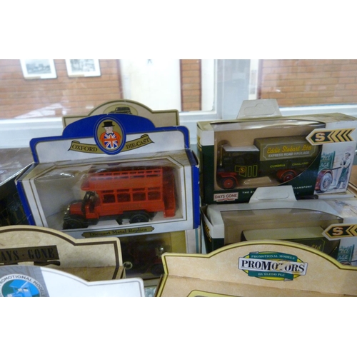 792 - A collection of Days Gone, Oxford and Lledo model vehicles, including Eddie Stobart, all boxed