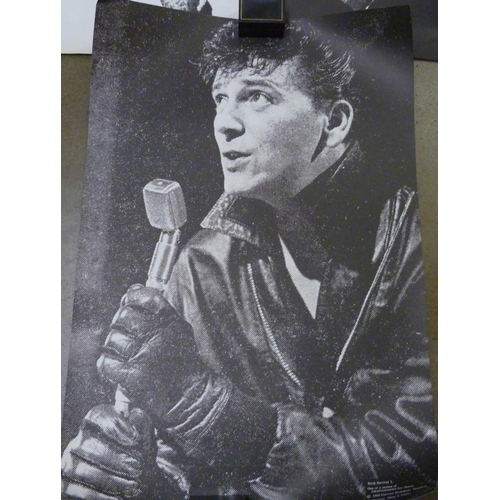 811 - Rock n Roll original 1968 posters by Unicorn, Eddie Cochran, Gene Vincent and Elvis Presley