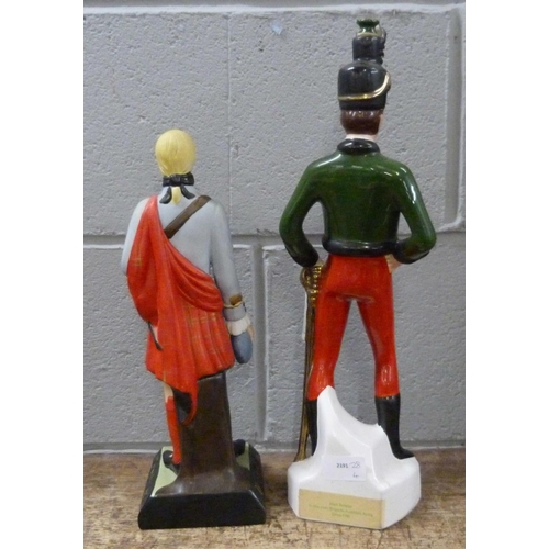 816 - Two advertising figures, Prince Charlie Drambuie and Irish Mist Liqueur decanter