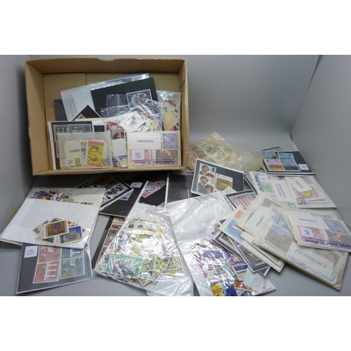 833 - Stamps; stamps in packets and on stockcards