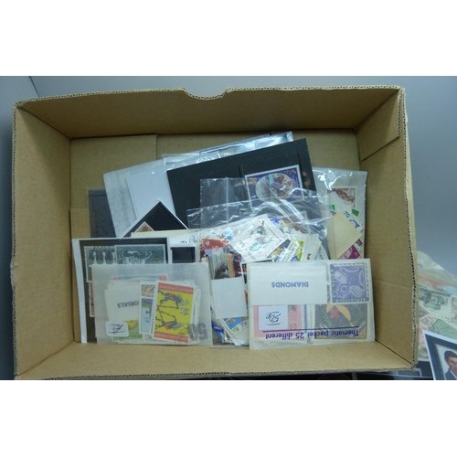 833 - Stamps; stamps in packets and on stockcards