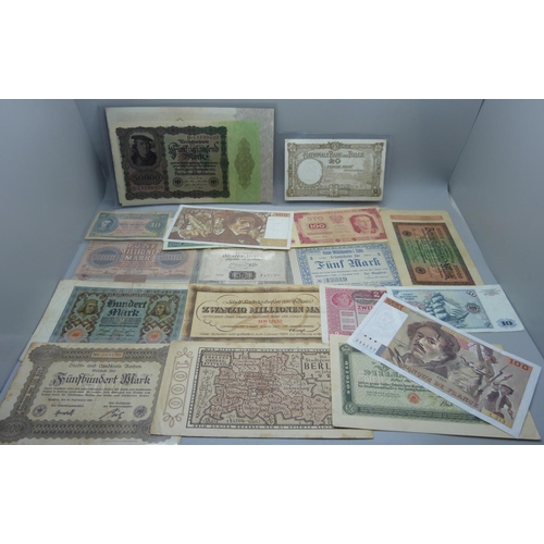 835 - A collection of world bank notes