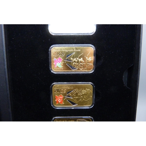 862 - A The Road to London 2012 commemorative ingot collection, Platinum Edition set, boxed