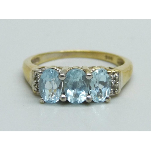 917 - A silver gilt, topaz and zircon ring, O/P