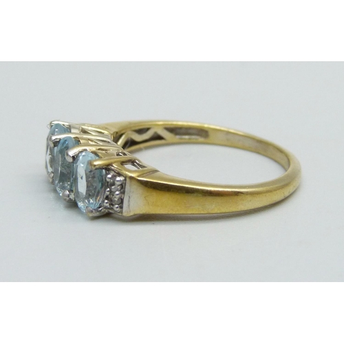 917 - A silver gilt, topaz and zircon ring, O/P