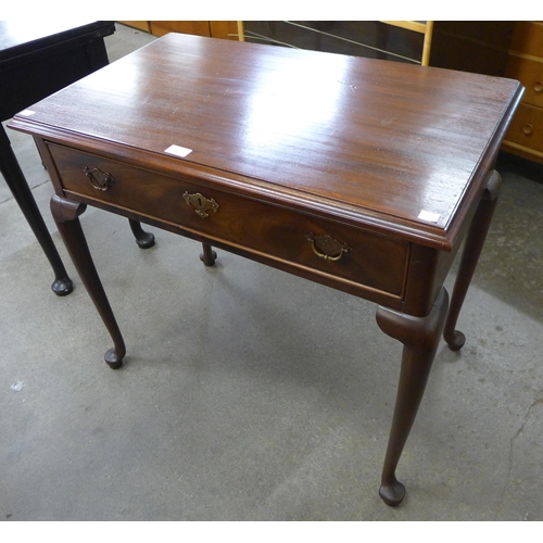 103 - A George II mahogany single drawer side table