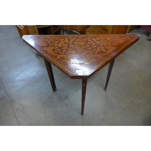 108 - A 19th Century Dutch marquetry inlaid mahogany folding table