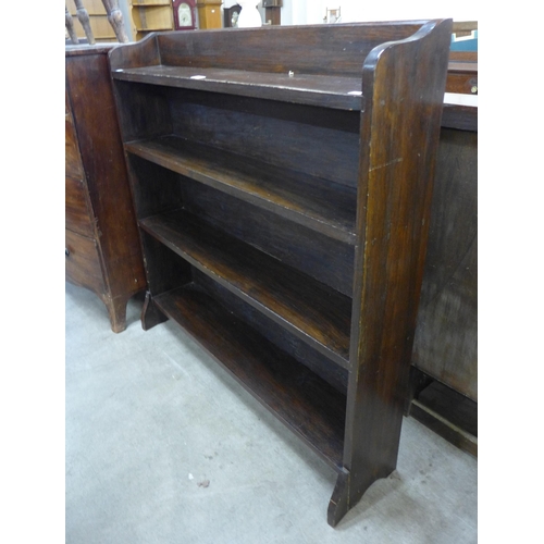 145 - An oak open bookcase