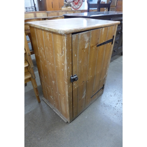 156 - A Victorian style pine single door kitchen cupboard