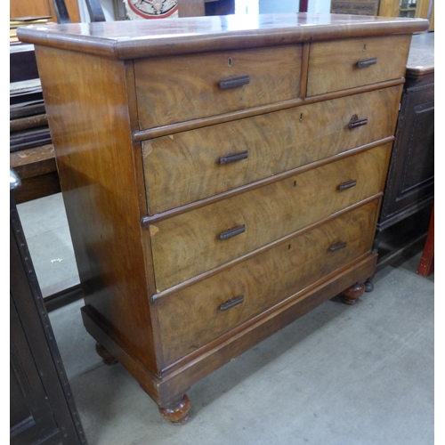 158 - A Victorian walnut chest of drawers